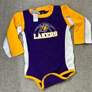 Lightly used Lakers long sleeve onesie 18 month